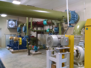 Recirculation pumps and lines- part of the EquaJet® Nitrate Recycling Jet System